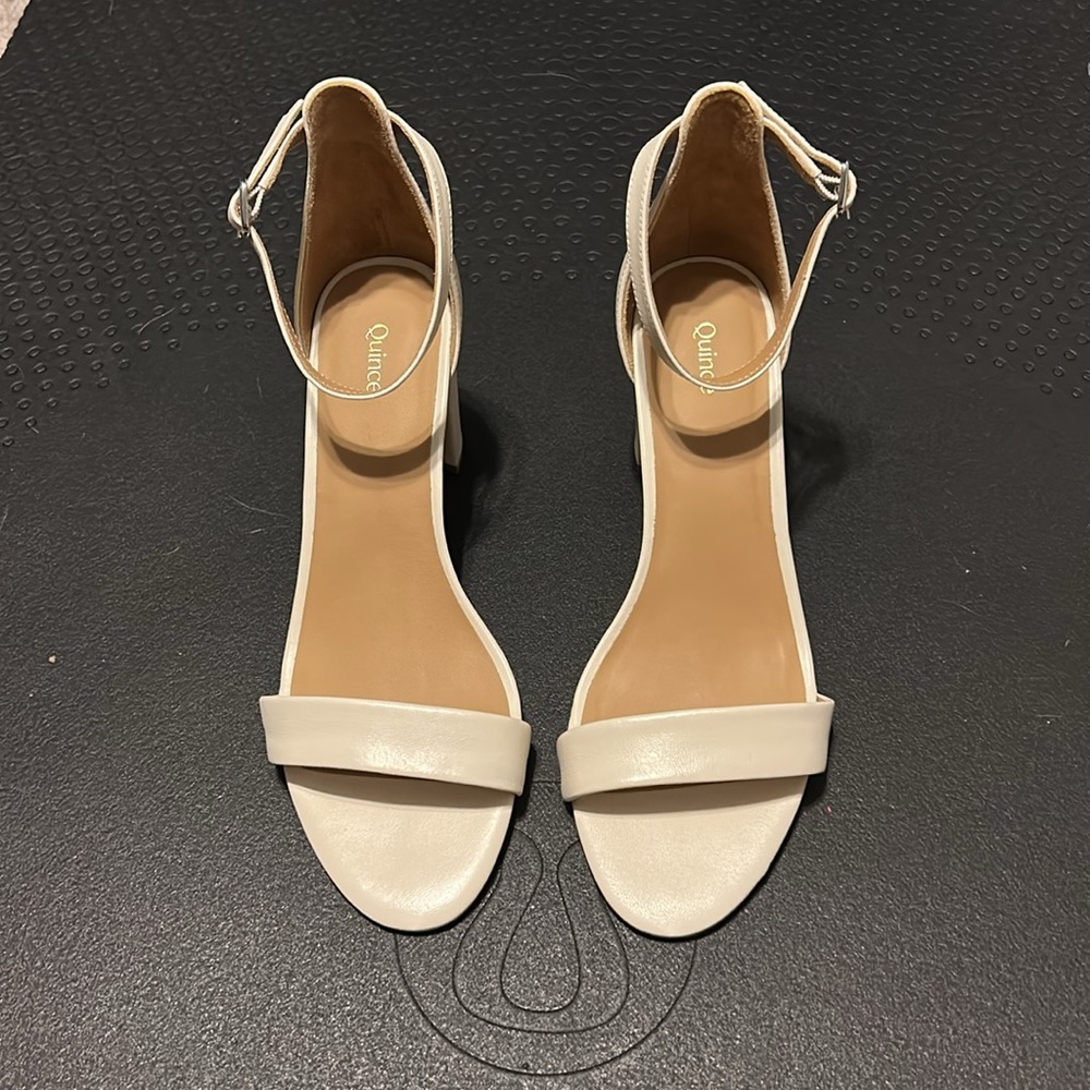 Quince Italian Leather Block Heel - Picture 2 of 5